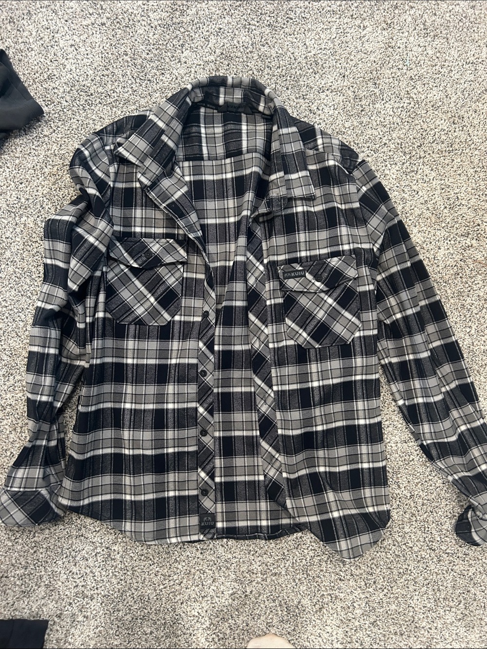 KUIU Black & Gray Plaid Lightweight Shirt Jacket